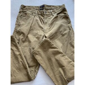 Lands' End Mens Traditional Fit Straight Leg‎ Corduroy Pants Tan Size 36